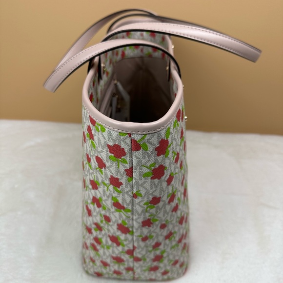 ๐ Michael Kors Carter Large Open Tote Mono Multi Leather Shoulder Bag Jet Set - Picture 7 of 16